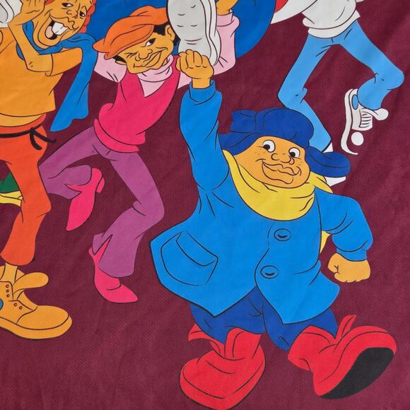 Fat Albert & Friends Fan Made All Over Print Graphic Tee XXL Maroon - Picture 5 of 9